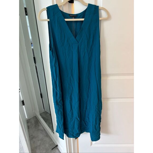Eileen Fisher Silk Georgette Crepe Pleated Dress, small $365 F32 - Picture 2 of 8